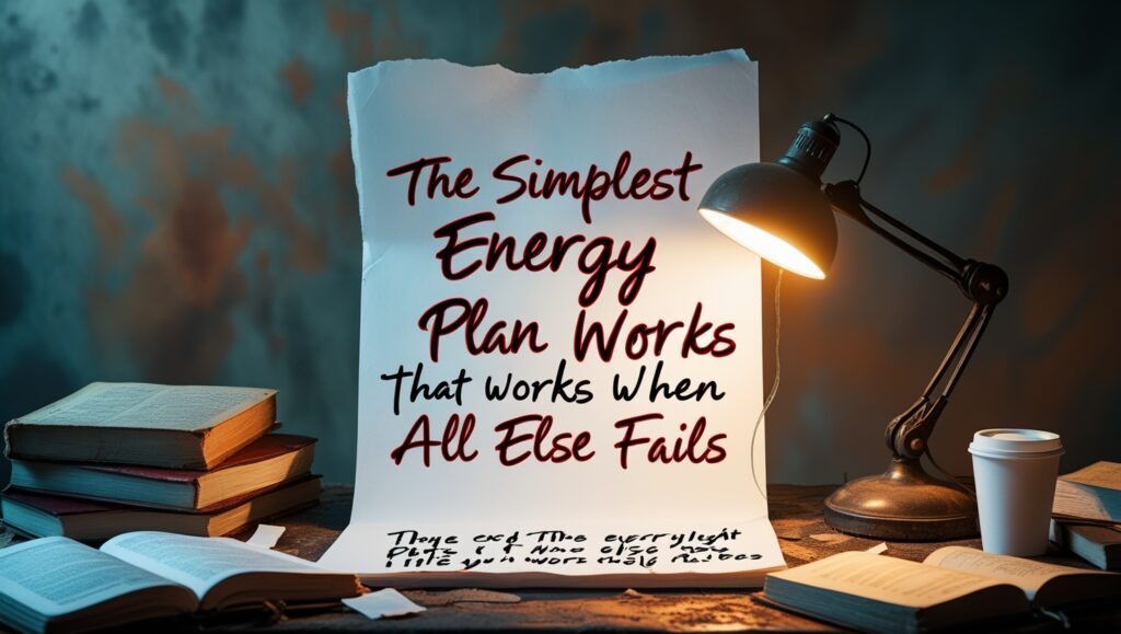 The Simplest Energy Plan That Works When All Else Fails