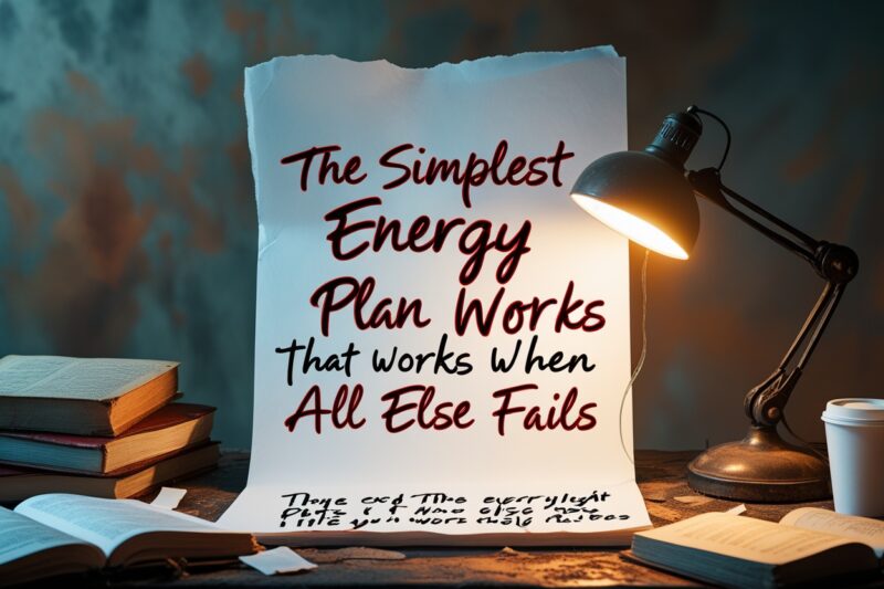 The Simplest Energy Plan That Works When All Else Fails